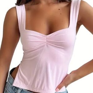 Pink Neck tank top